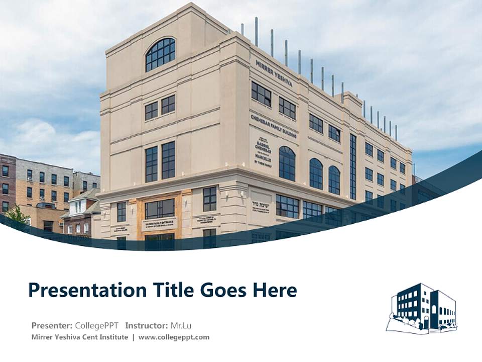 Mirrer Yeshiva Cent Institute Course/Courseware Creation PPT Template4:3 ratio PPT effect preview image5