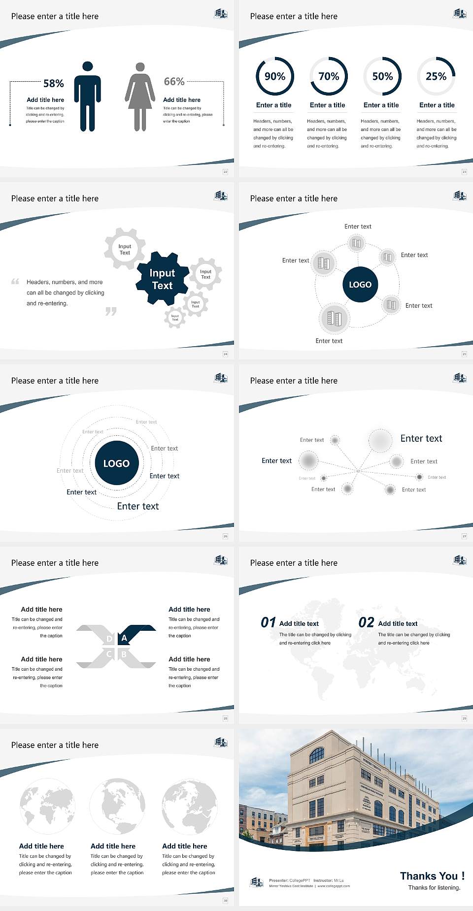 Mirrer Yeshiva Cent Institute Course/Courseware Creation PPT Template4:3 ratio PPT effect preview image4