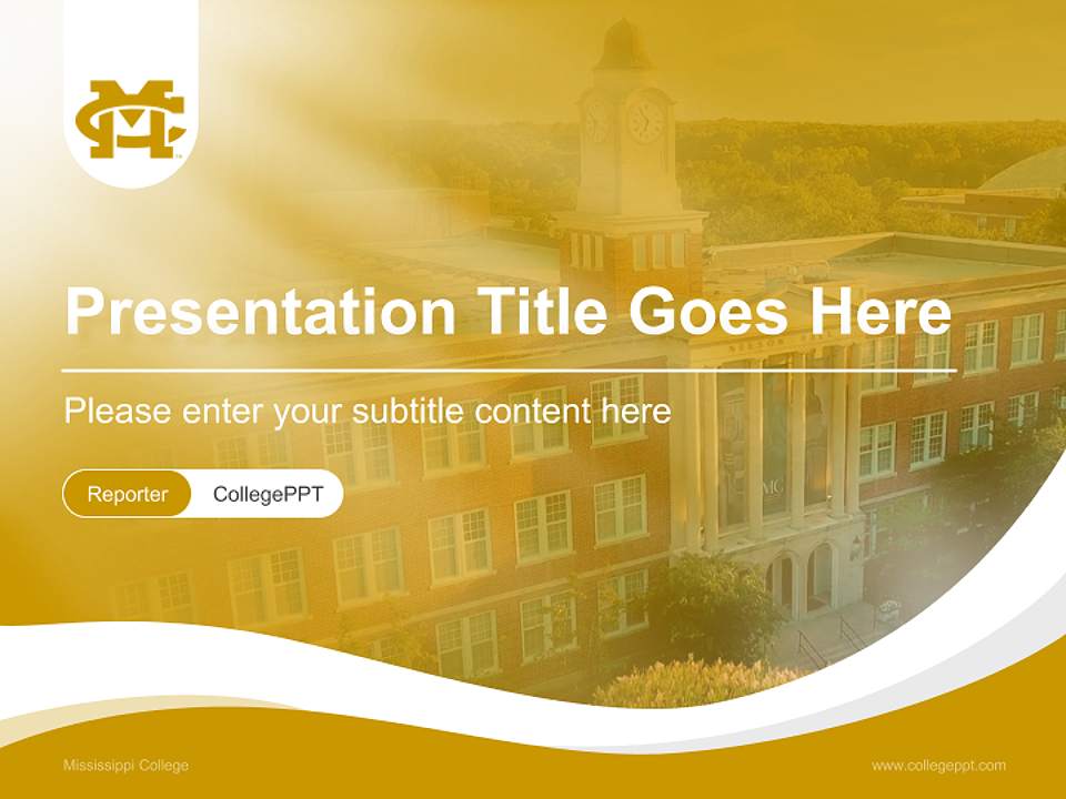 Mississippi College Lecture Sharing and Networking Event PPT Template4:3 ratio PPT effect preview image4
