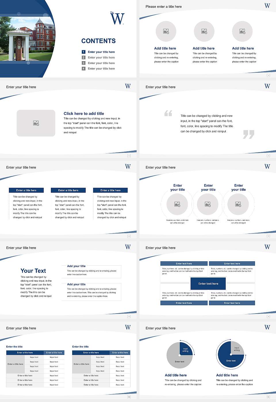 Mississippi University for Women Course/Courseware Creation PPT Template16:9 ratio PPT effect preview image2