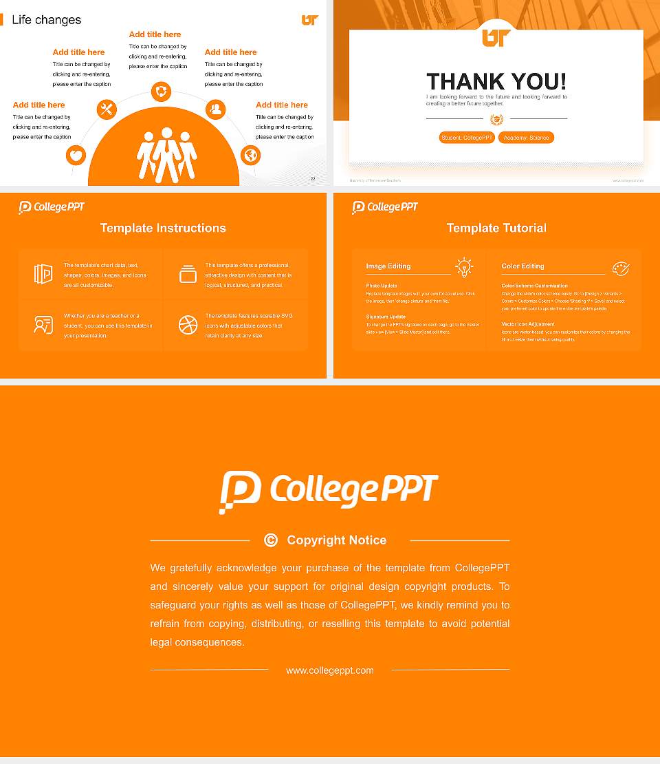University of Tennessee Southern National Scholarship Defense PPT Template16:9 ratio PPT effect preview image4