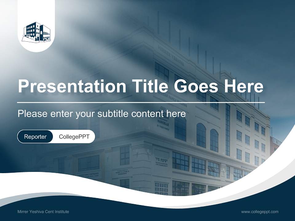 Mirrer Yeshiva Cent Institute Lecture Sharing and Networking Event PPT Template4:3 ratio PPT effect preview image4