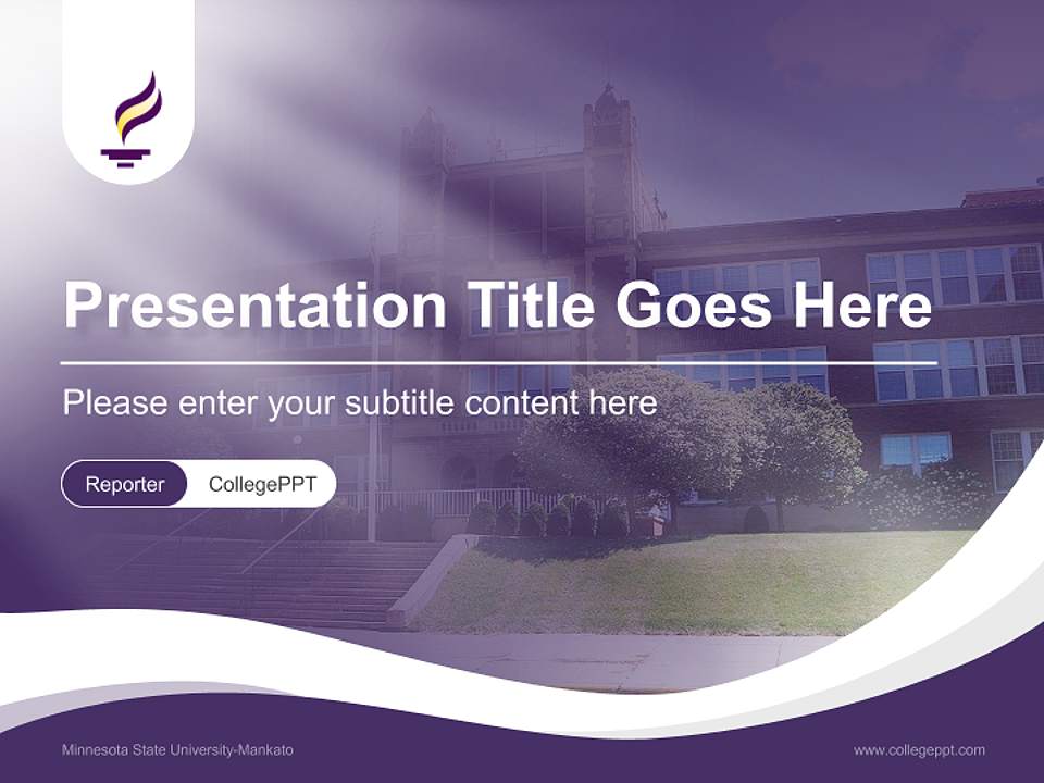 Minnesota State University-Mankato Lecture Sharing and Networking Event PPT Template4:3 ratio PPT effect preview image4