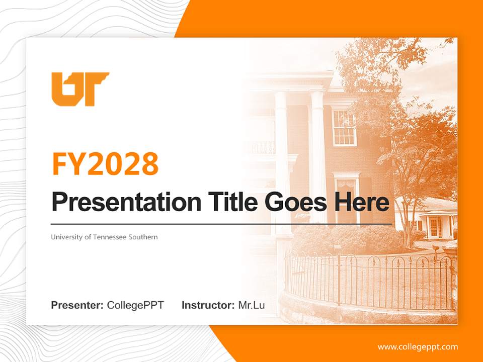 University of Tennessee Southern Academic Presentation/Research Findings Report PPT Template4:3 ratio PPT effect preview image5
