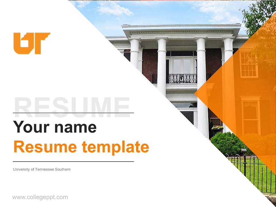 University of Tennessee Southern Resume PPT Template4:3 ratio PPT effect preview image5