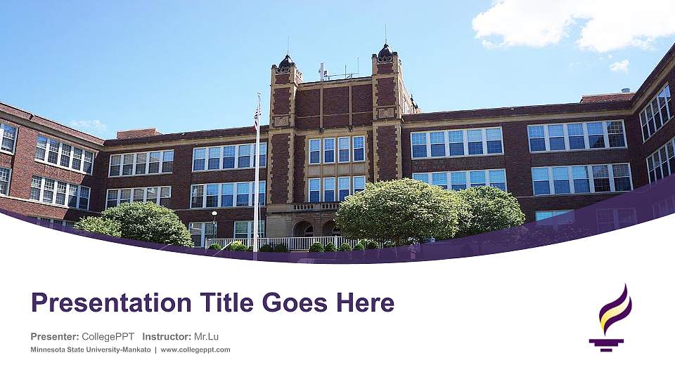 Minnesota State University-Mankato Course/Courseware Creation PPT Template16:9 ratio PPT effect preview image
