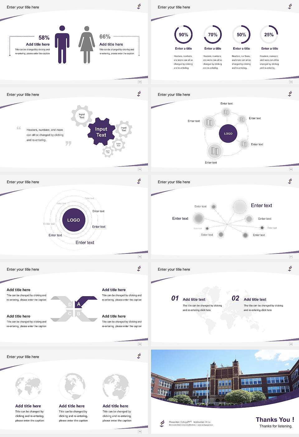 Minnesota State University-Mankato Course/Courseware Creation PPT Template16:9 ratio PPT effect preview image4