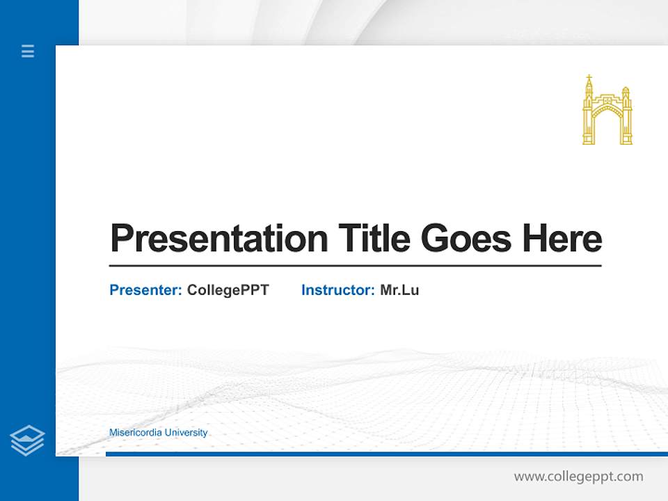 Misericordia University Thesis Proposal/Graduation Defense PPT Template4:3 ratio PPT effect preview image5