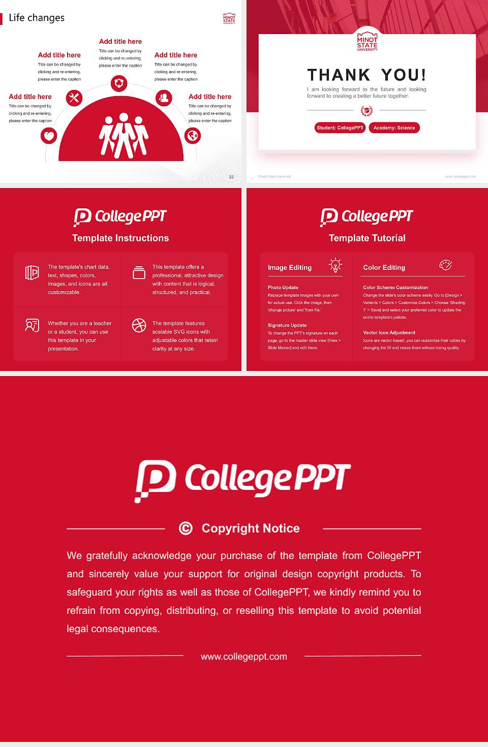 Minot State University National Scholarship Defense PPT Template4:3 ratio PPT effect preview image4
