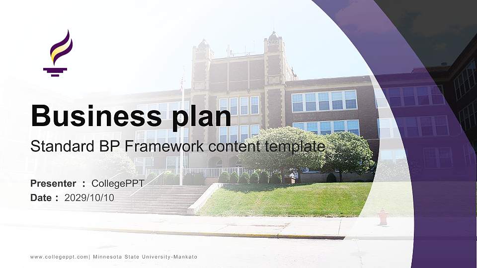 Minnesota State University-Mankato Competition/Entrepreneurship Contest PPT Template16:9 ratio PPT effect preview image