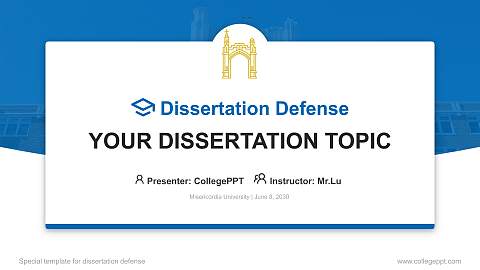 Misericordia University Graduation Thesis Defense PPT Template