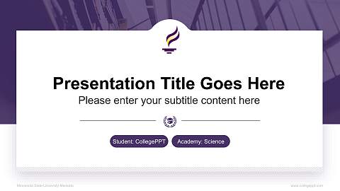 Minnesota State University-Mankato National Scholarship Defense PPT Template