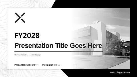 Minneapolis College of Art and Design Academic Presentation/Research Findings Report PPT Template