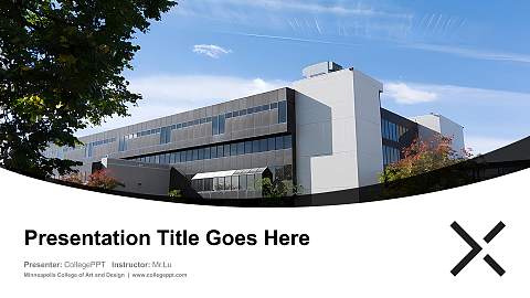 Minneapolis College of Art and Design Course/Courseware Creation PPT Template