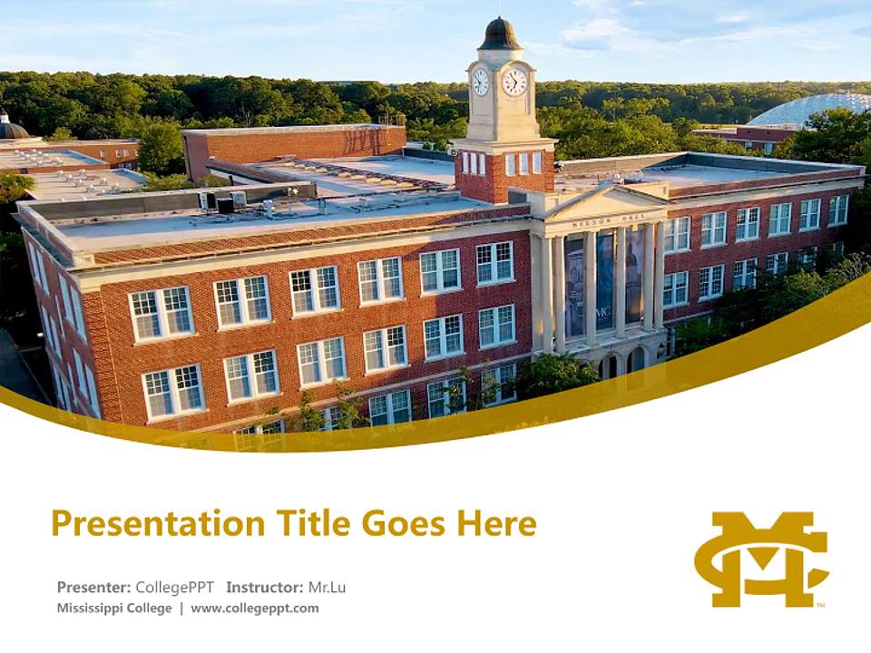 Mississippi College Course/Courseware Creation PPT Template4:3 ratio PPT effect preview image5