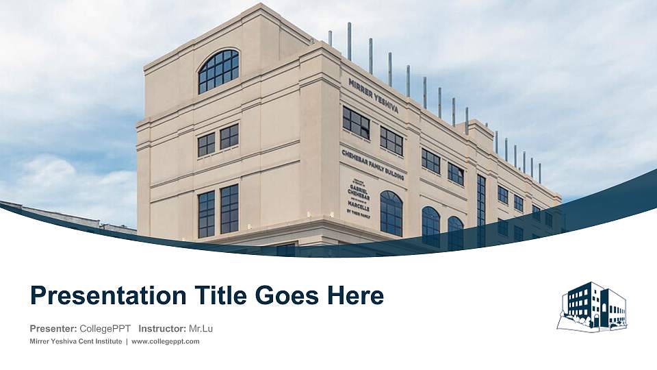 Mirrer Yeshiva Cent Institute Course/Courseware Creation PPT Template16:9 ratio PPT effect preview image