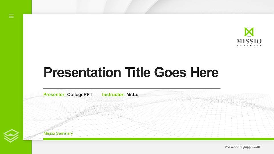 Missio Seminary Thesis Proposal/Graduation Defense PPT Template16:9 ratio PPT effect preview image