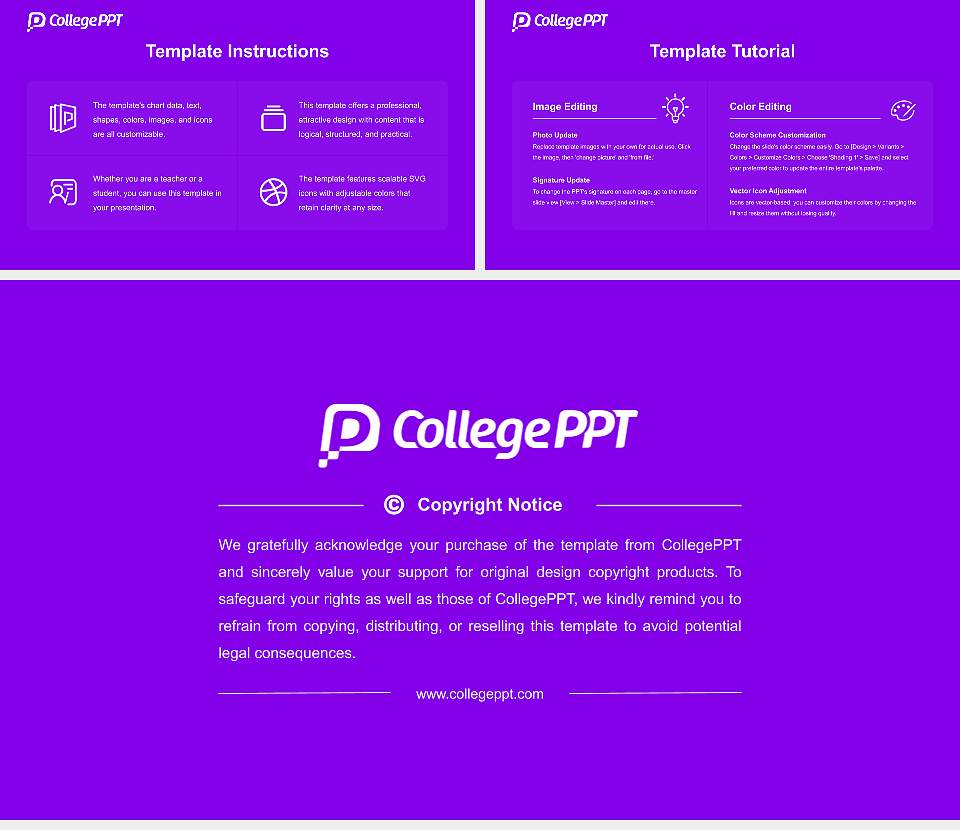 Mills College Course/Courseware Creation PPT Template16:9 ratio PPT effect preview image5
