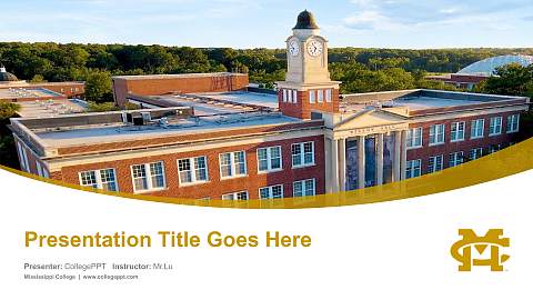 Mississippi College Course/Courseware Creation PPT Template