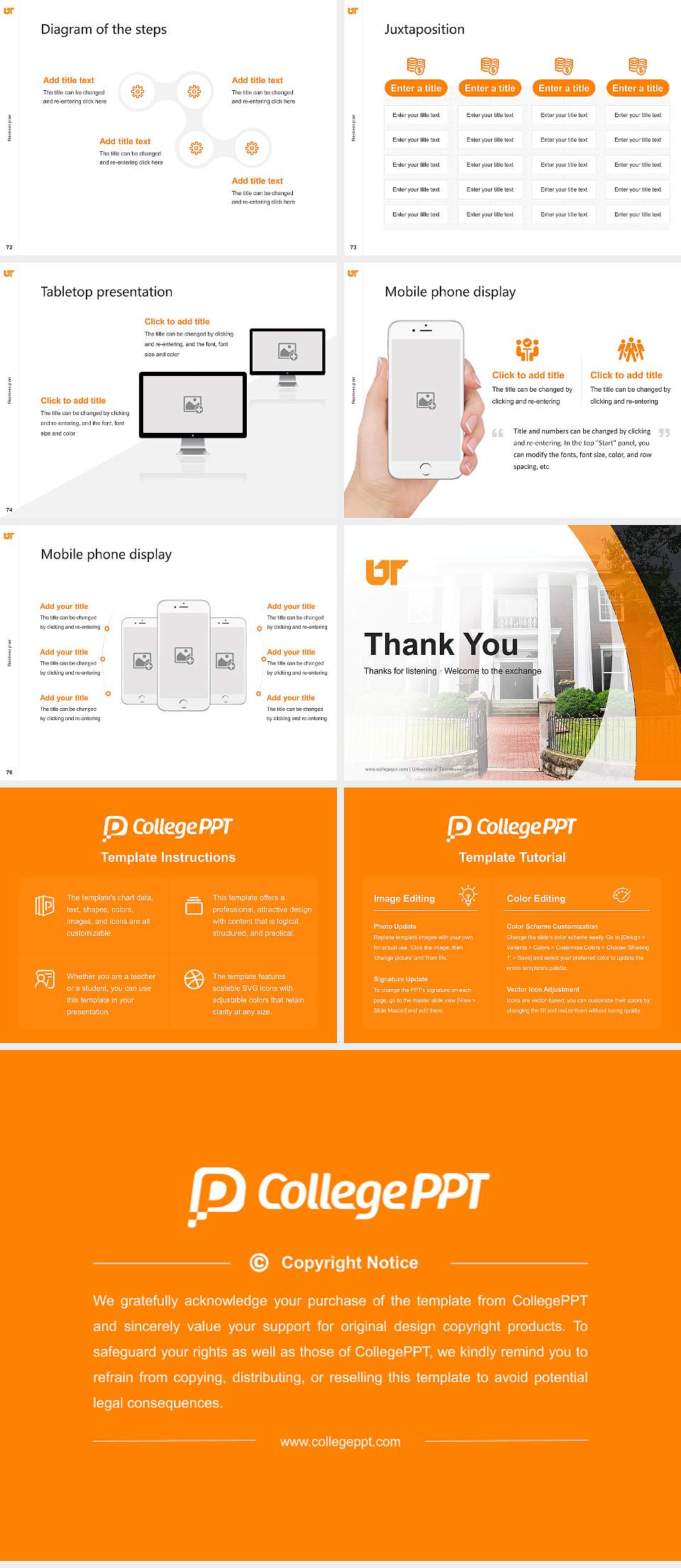 University of Tennessee Southern Competition/Entrepreneurship Contest PPT Template4:3 ratio PPT effect preview image9