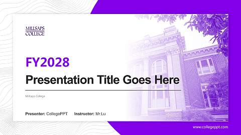 Millsaps College Academic Presentation/Research Findings Report PPT Template