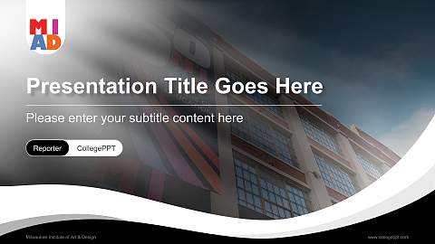Milwaukee Institute of Art & Design Lecture Sharing and Networking Event PPT Template