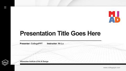 Milwaukee Institute of Art & Design Thesis Proposal/Graduation Defense PPT Template