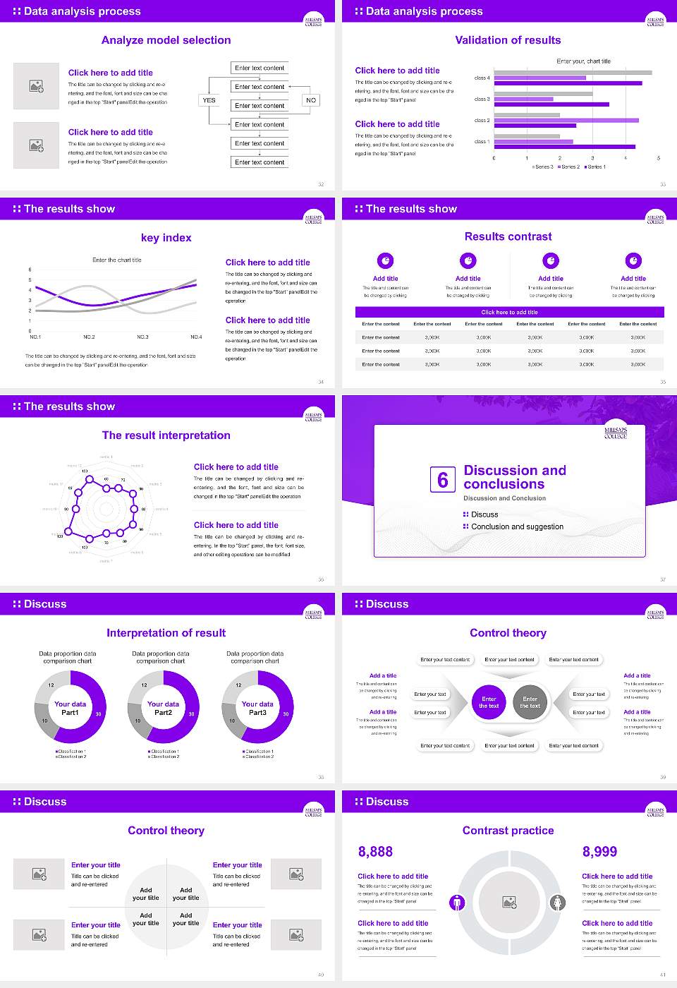 Millsaps College Graduation Thesis Defense PPT Template16:9 ratio PPT effect preview image5