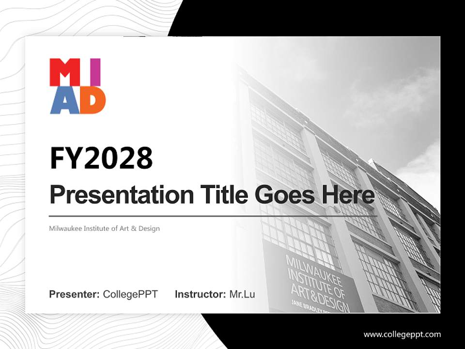 Milwaukee Institute of Art & Design Academic Presentation/Research Findings Report PPT Template4:3 ratio PPT effect preview image5