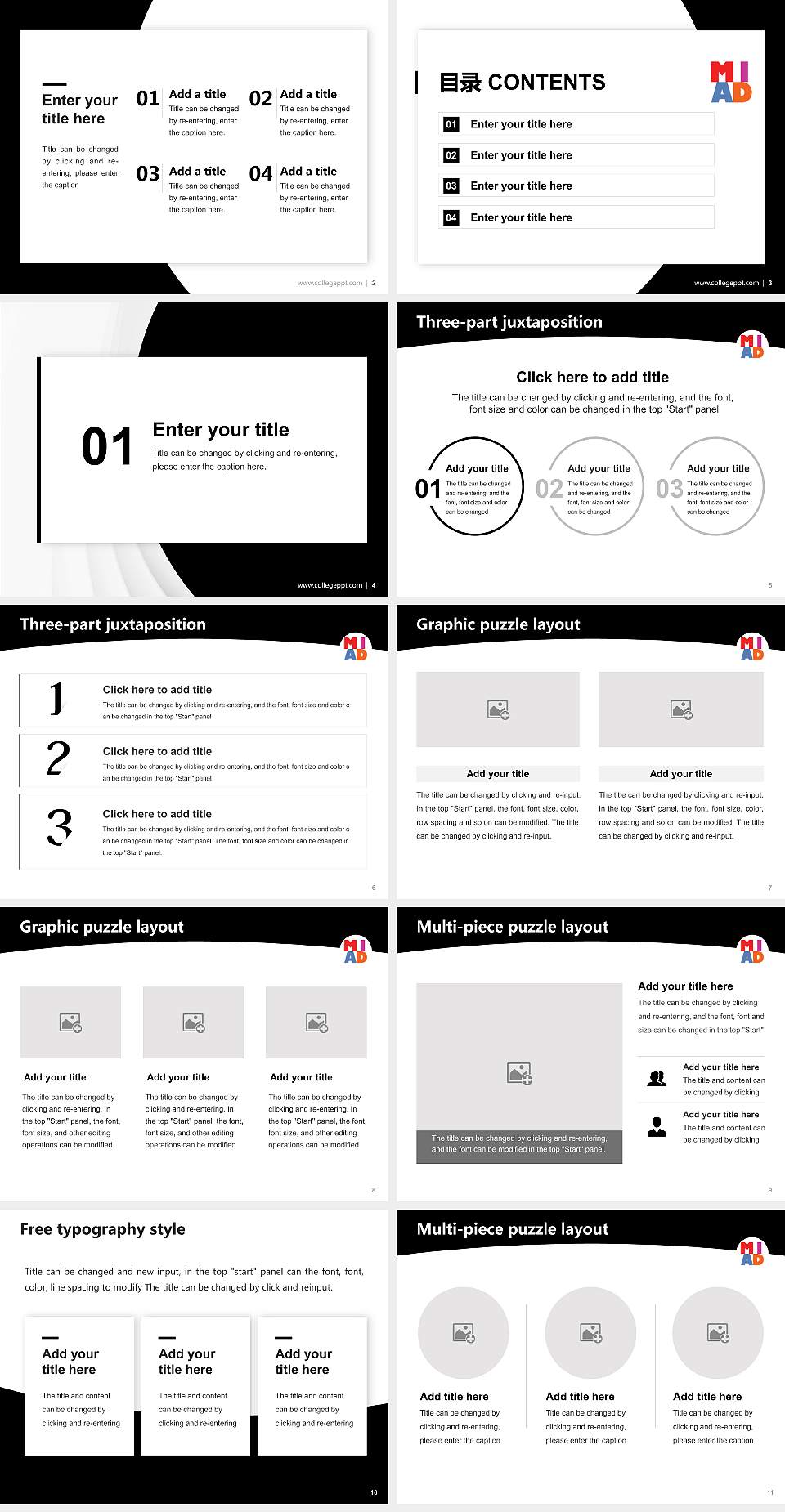 Milwaukee Institute of Art & Design Academic Presentation/Research Findings Report PPT Template4:3 ratio PPT effect preview image2