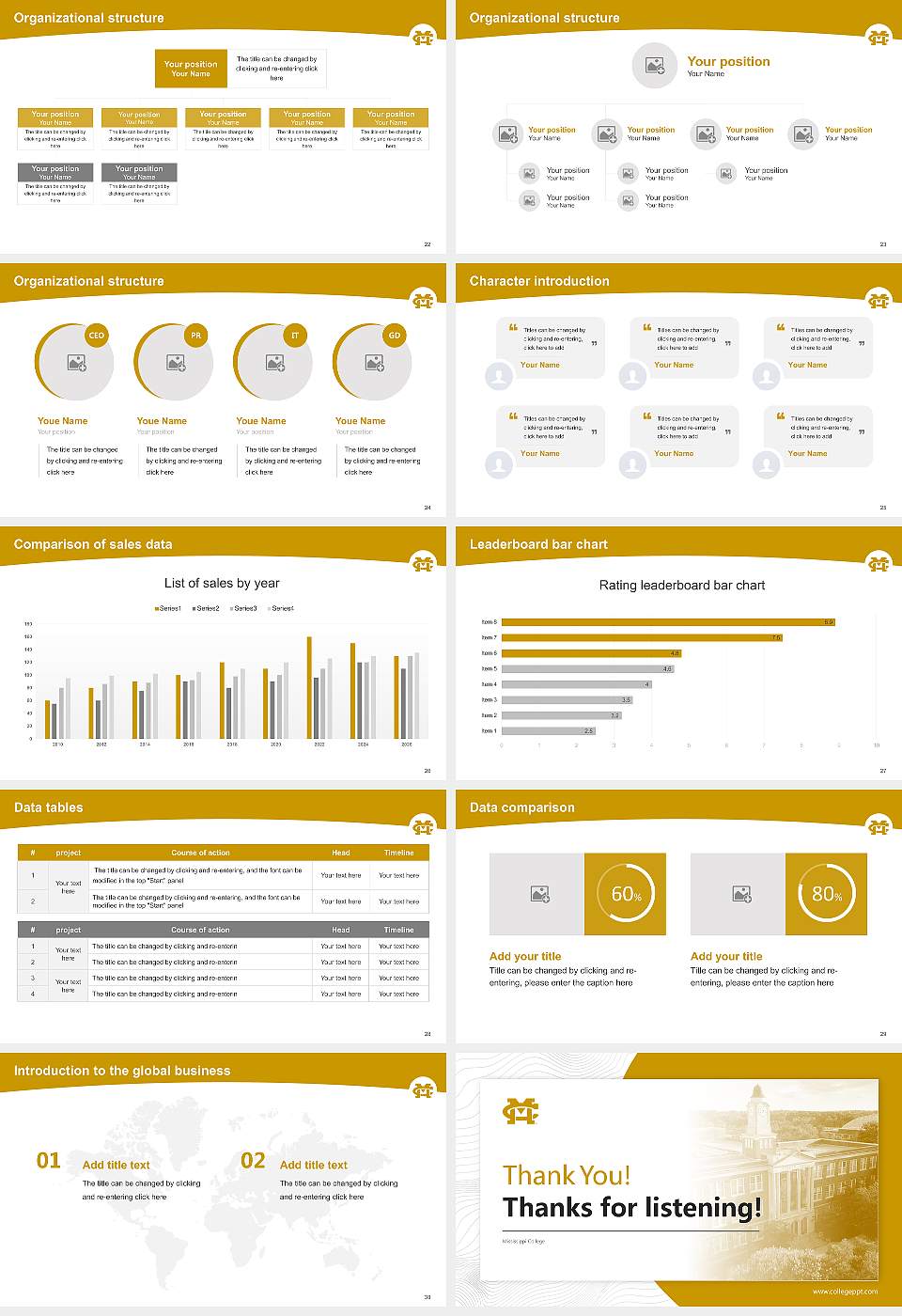 Mississippi College Academic Presentation/Research Findings Report PPT Template16:9 ratio PPT effect preview image4
