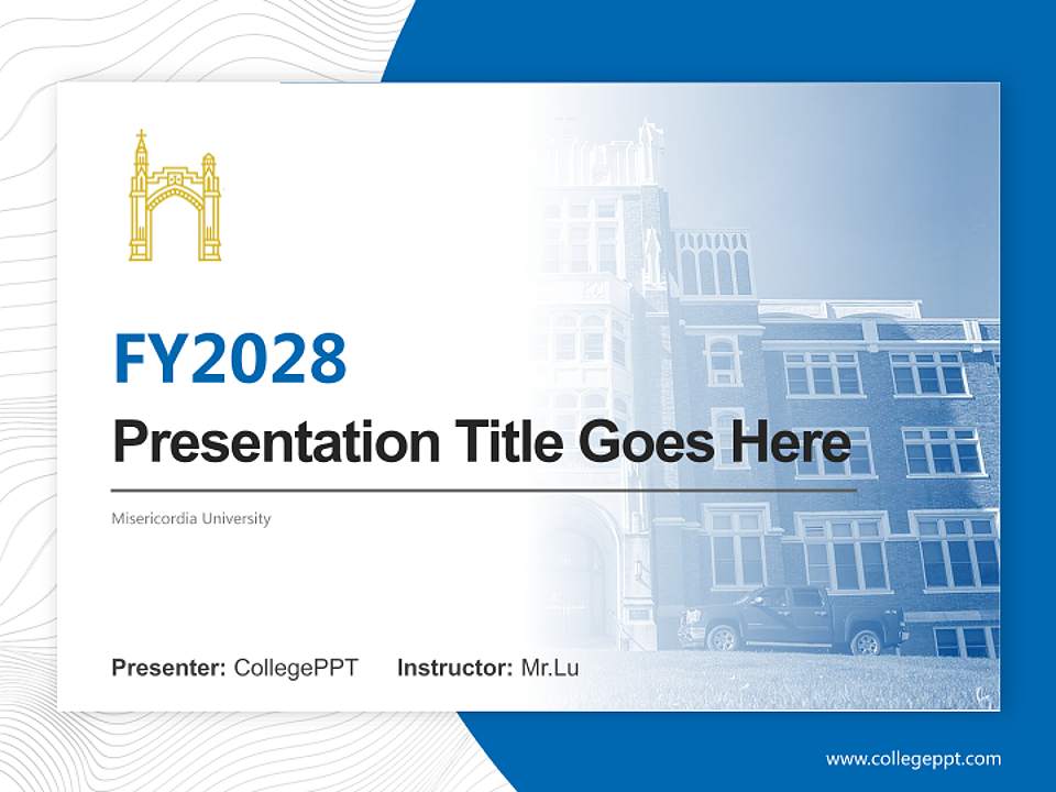 Misericordia University Academic Presentation/Research Findings Report PPT Template4:3 ratio PPT effect preview image5