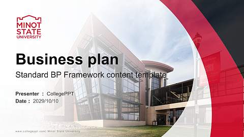 Minot State University Competition/Entrepreneurship Contest PPT Template