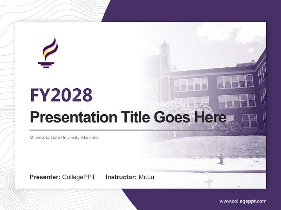 Minnesota State University-Mankato Academic Presentation/Research Findings Report PPT Template4:3 ratio PPT effect preview image5