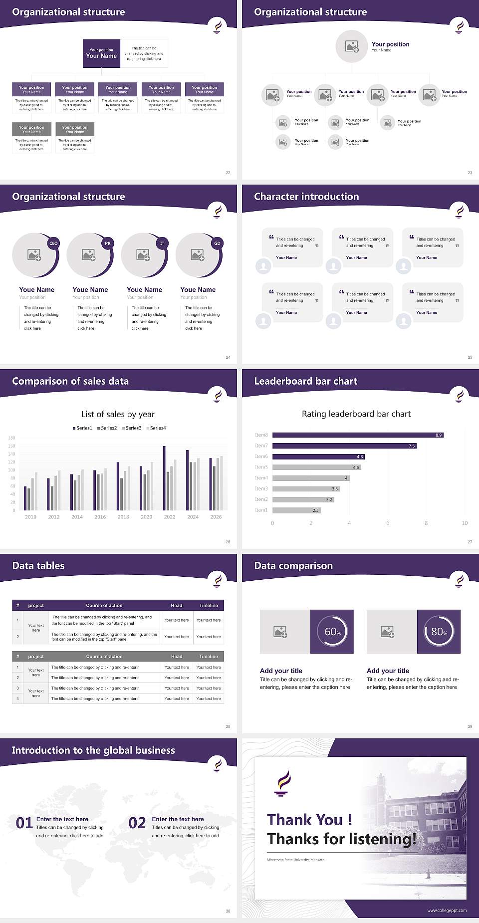 Minnesota State University-Mankato Academic Presentation/Research Findings Report PPT Template4:3 ratio PPT effect preview image4
