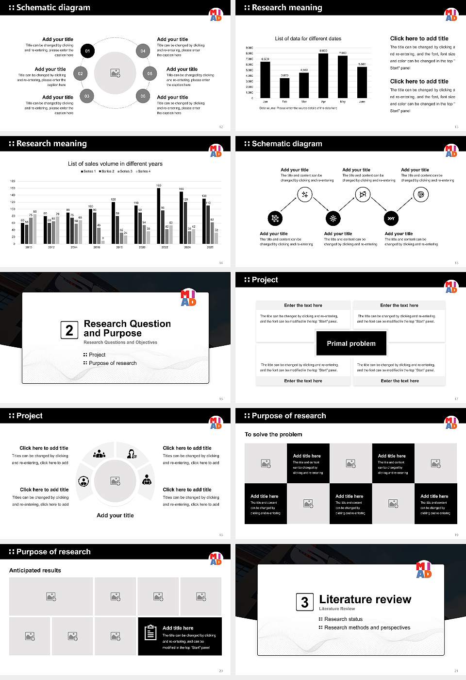 Milwaukee Institute of Art & Design Graduation Thesis Defense PPT Template16:9 ratio PPT effect preview image3