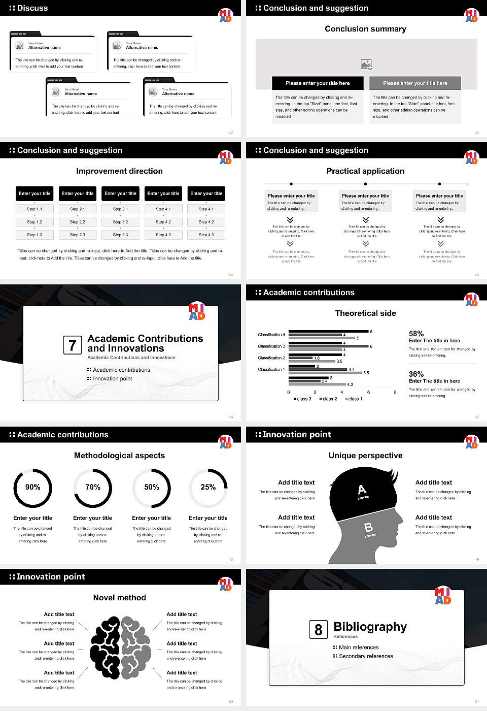 Milwaukee Institute of Art & Design Graduation Thesis Defense PPT Template16:9 ratio PPT effect preview image6