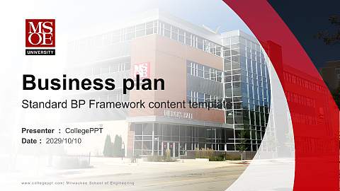 Milwaukee School of Engineering Competition/Entrepreneurship Contest PPT Template