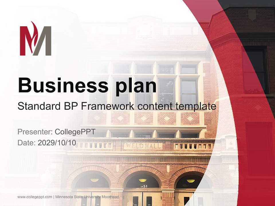 Minnesota State University Moorhead Competition/Entrepreneurship Contest PPT Template4:3 ratio PPT effect preview image9