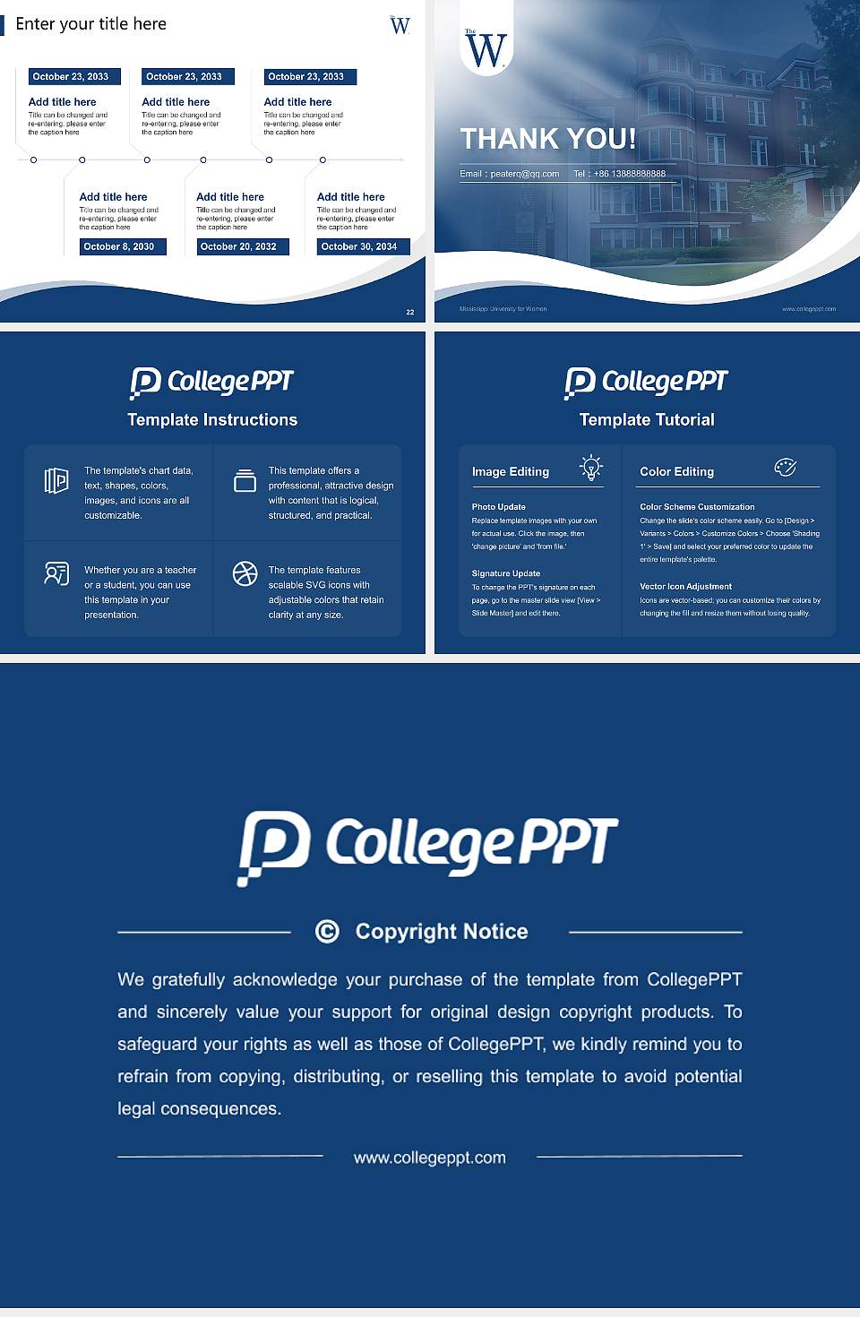 Mississippi University for Women Lecture Sharing and Networking Event PPT Template4:3 ratio PPT effect preview image4