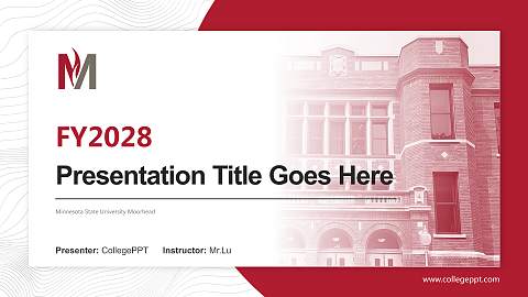 Minnesota State University Moorhead Academic Presentation/Research Findings Report PPT Template