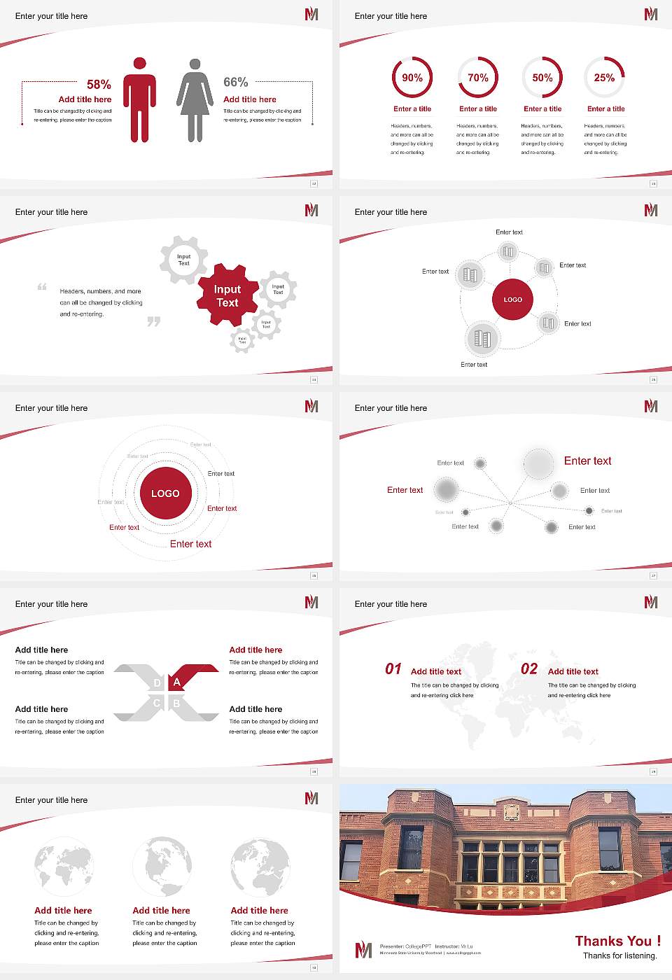 Minnesota State University Moorhead Course/Courseware Creation PPT Template16:9 ratio PPT effect preview image4