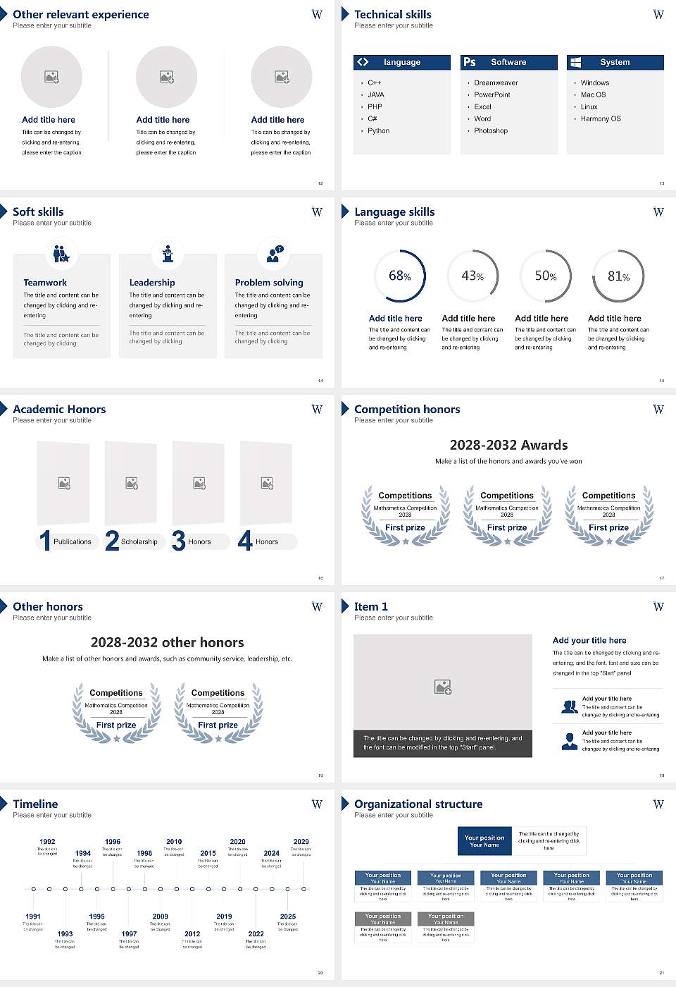 Mississippi University for Women Resume PPT Template16:9 ratio PPT effect preview image3