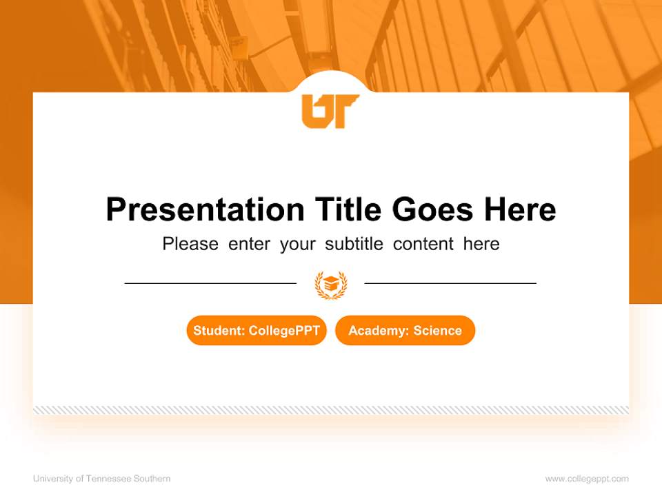 University of Tennessee Southern National Scholarship Defense PPT Template4:3 ratio PPT effect preview image4