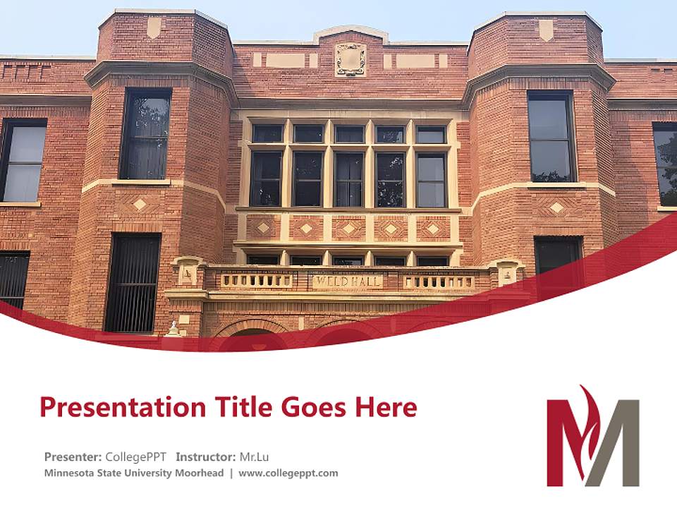Minnesota State University Moorhead Course/Courseware Creation PPT Template4:3 ratio PPT effect preview image5