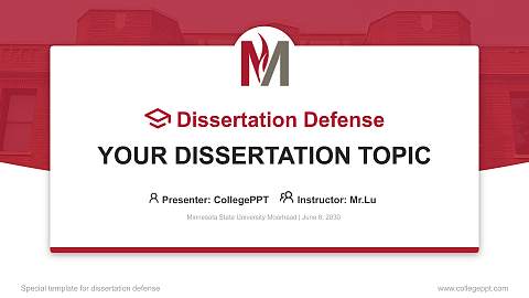 Minnesota State University Moorhead Graduation Thesis Defense PPT Template