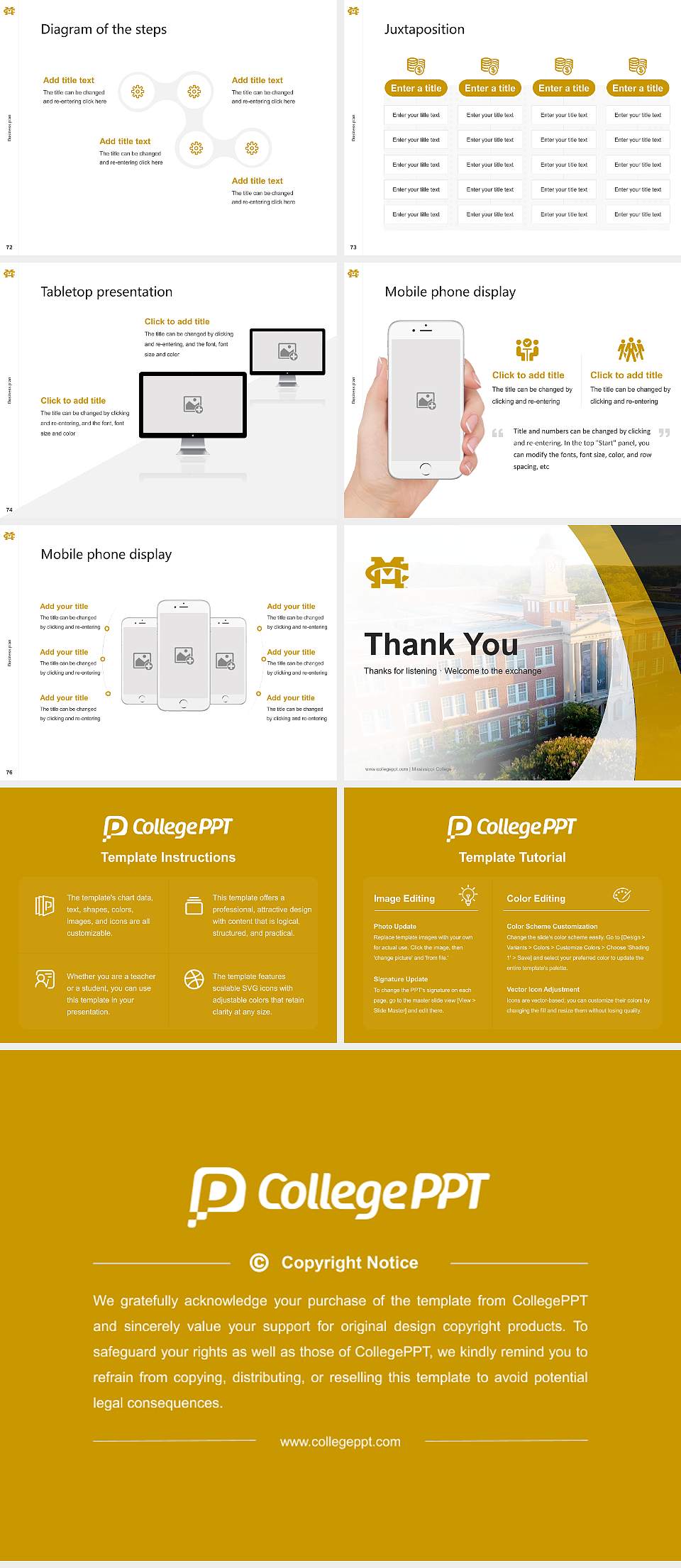 Mississippi College Competition/Entrepreneurship Contest PPT Template4:3 ratio PPT effect preview image9
