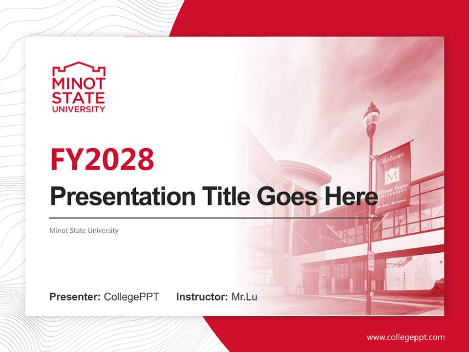 Minot State University Academic Presentation/Research Findings Report PPT Template4:3 ratio PPT effect preview image5