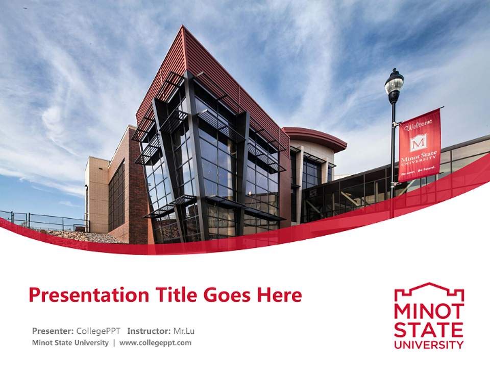 Minot State University Course/Courseware Creation PPT Template4:3 ratio PPT effect preview image5