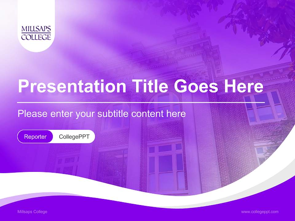 Millsaps College Lecture Sharing and Networking Event PPT Template4:3 ratio PPT effect preview image4